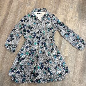Banana Republic Woman’s Dress in Blue and Green Floral